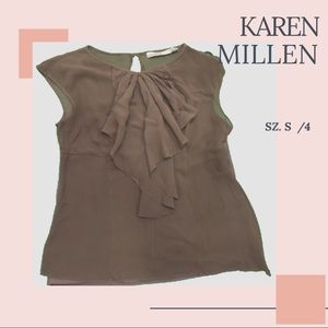 Karen Millen 2 pieces chocolate color blouse